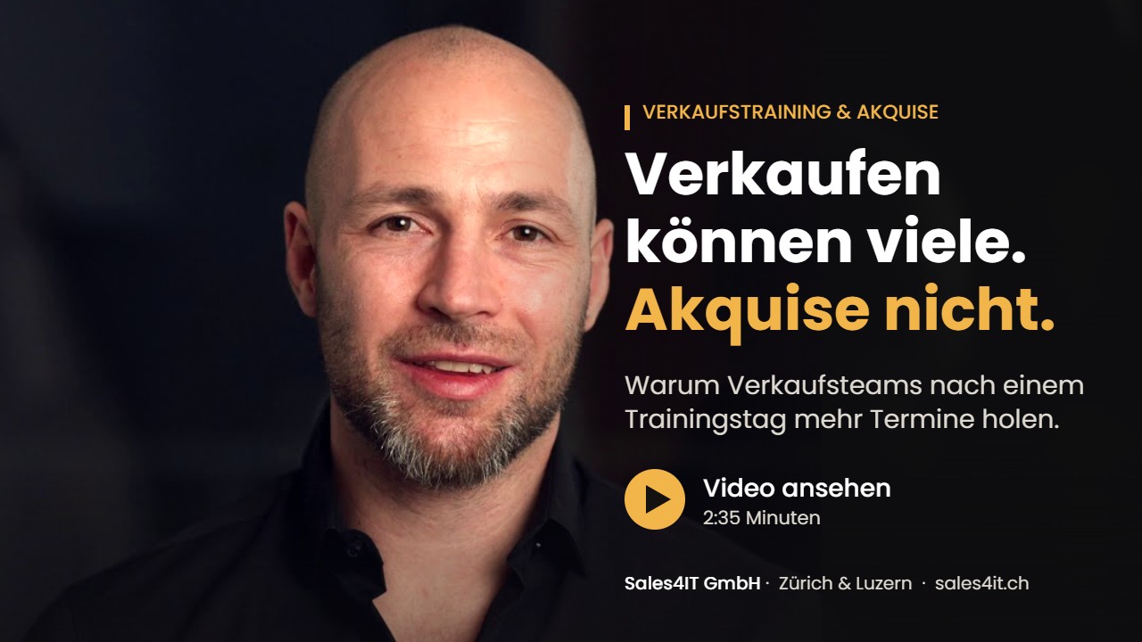 Verkaufstrainer von Sales4IT erklärt, warum Sales Coaching und Akquise zusammengehören
